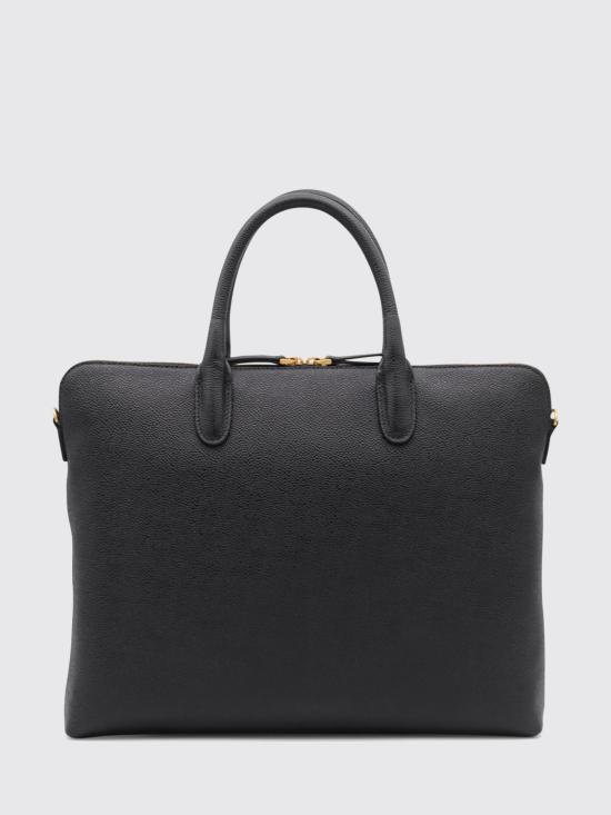 26SS 톰브라운 페블 그레인 레더 슬림 브리프케이스 MAG444A00198 001 Black - THOM BROWNE