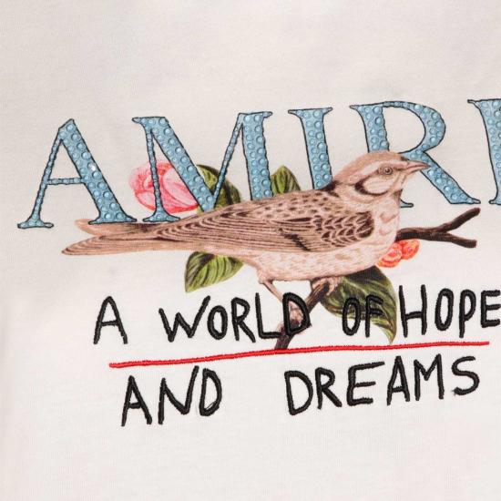  아미리 반팔 티셔츠 코튼 티셔츠 화이트 - AMIRI