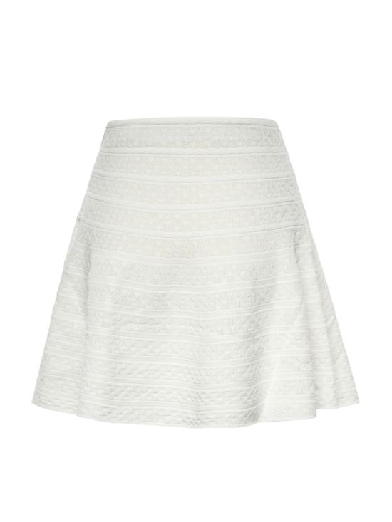  셀프 포트레이트 숏 스커트 오픈워크 니트 미니스커트 화이트 - SELF PORTRAIT