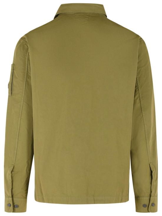 26SS 씨피 컴퍼니 오가닉 개버딘 지퍼 렌즈 오버셔츠 20CMOS156A 110143G 644 DRIED HERB DOM - C.P. COMPANY