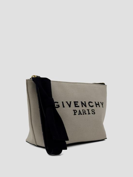 26SS 지방시 스몰 캔버스 파우치 BB60PQB2C8 255 BEIGE BLACK - GIVENCHY