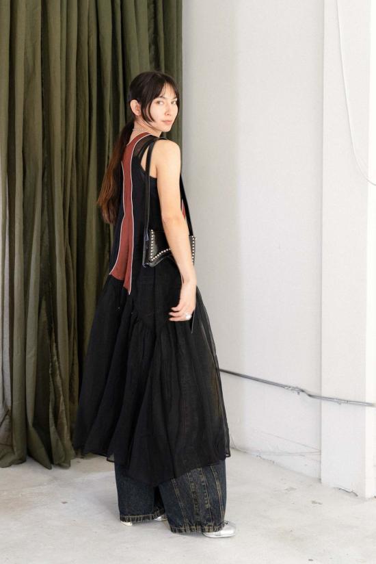  케이코 롱 원피스 Kk Co 실크 커런트 드레스 - KKCO