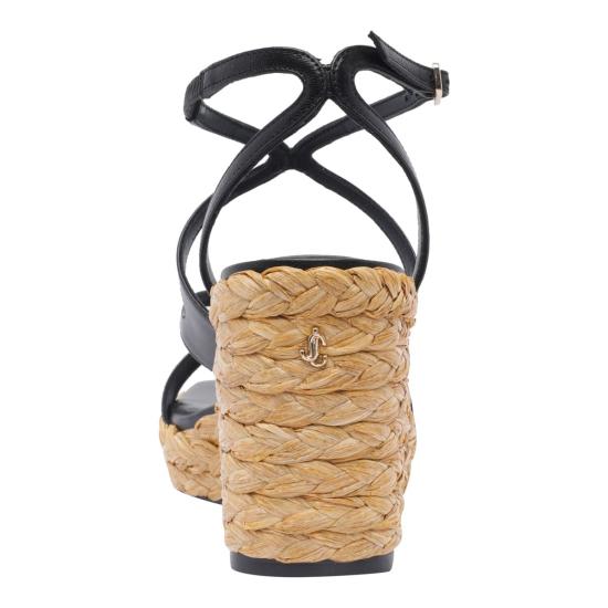  지미추 샌들 아일라 웨지스 블랙 - JIMMY CHOO