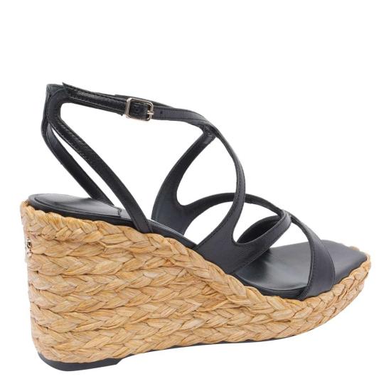  지미추 샌들 아일라 웨지스 블랙 - JIMMY CHOO