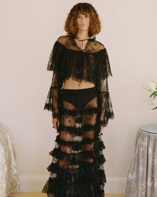  씨뉴욕 롱 스커트 씨 니 홀든 레이스 스커트