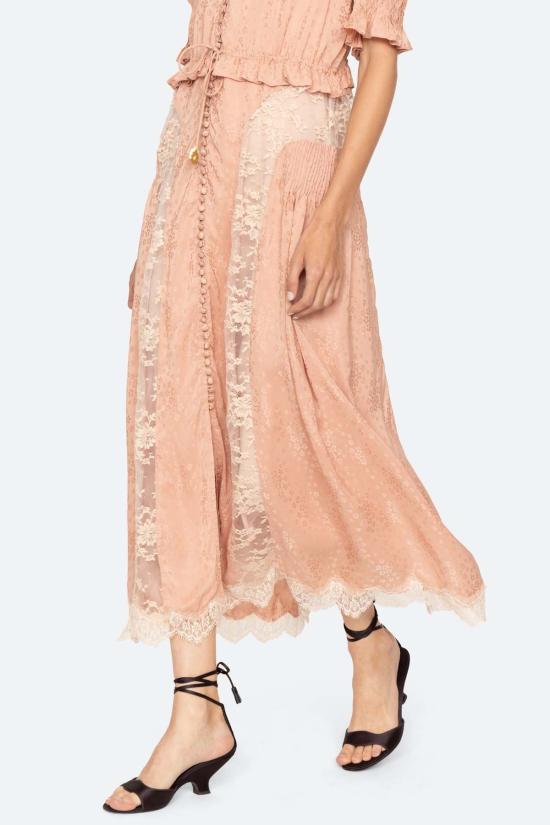  씨뉴욕 롱 원피스 Sea Ny Ethel 솔리드 퍼프 슬리브 미디 드레스 - SEA NY