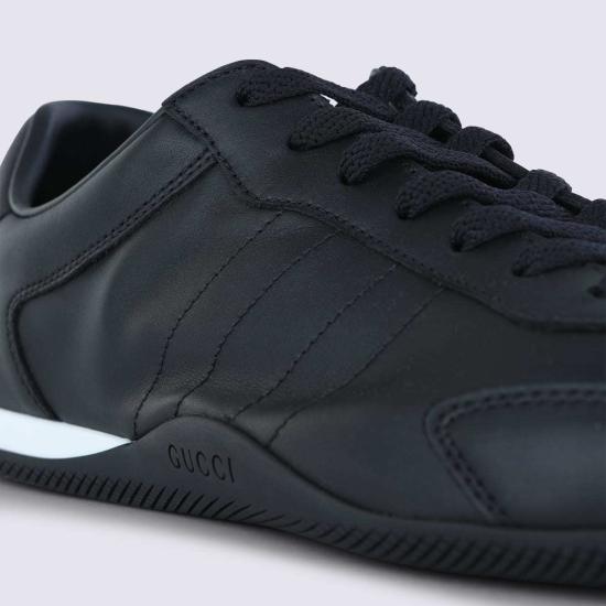  구찌 스니커즈 가죽  블랙 - GUCCI