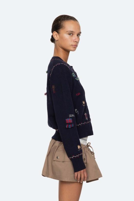  씨뉴욕 가디건 Sea Ny Claira 자수 니트 카디건 - SEA NY