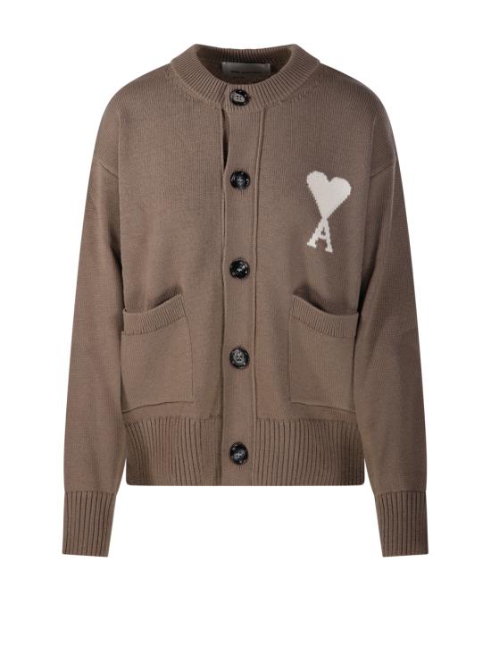 26SS 아미 ADC 울 크루넥 하트 가디건 UKC381 KN0156 A117 BEIGE TAUPE ECRU DOM