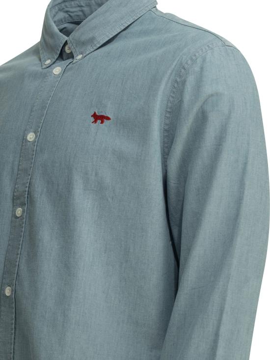 26SS 메종키츠네 긴팔 셔츠 QM00426WC50060434 Light blue - MAISON KITSUNE