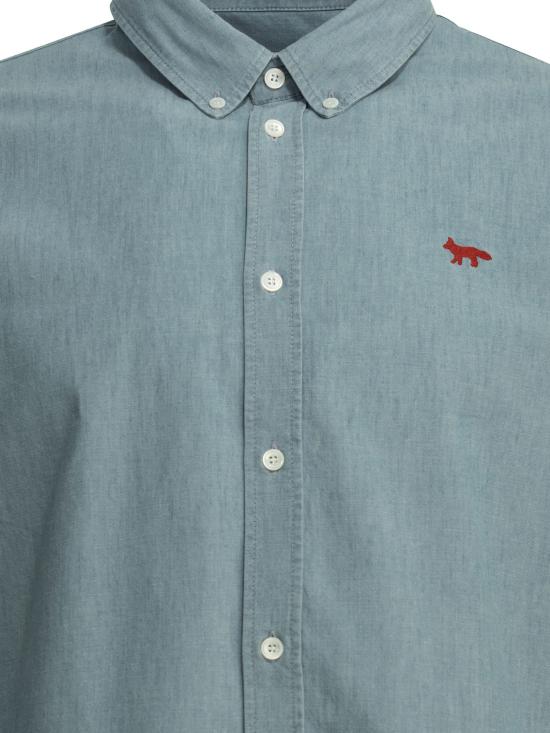 26SS 메종키츠네 긴팔 셔츠 QM00426WC50060434 Light blue - MAISON KITSUNE