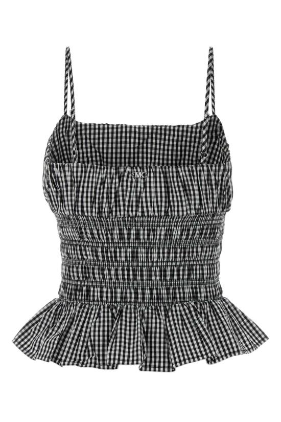 26SS 마이클 코어스 민소매 티셔츠 MS640ZXKQP BLACKWHITE Checked - MICHAEL KORS