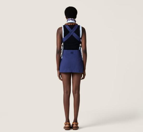 26SS 미우미우 후염 개버딘 미니드레스 MF6345SOOO19JY F0021 - MIU MIU