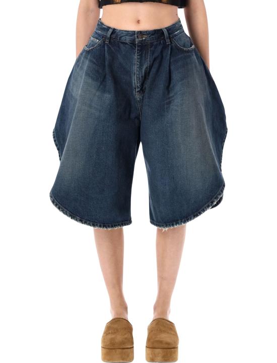 26SS 발렌시아가 데님 숏팬츠 872219TRW61 4060 DARK OCEAN