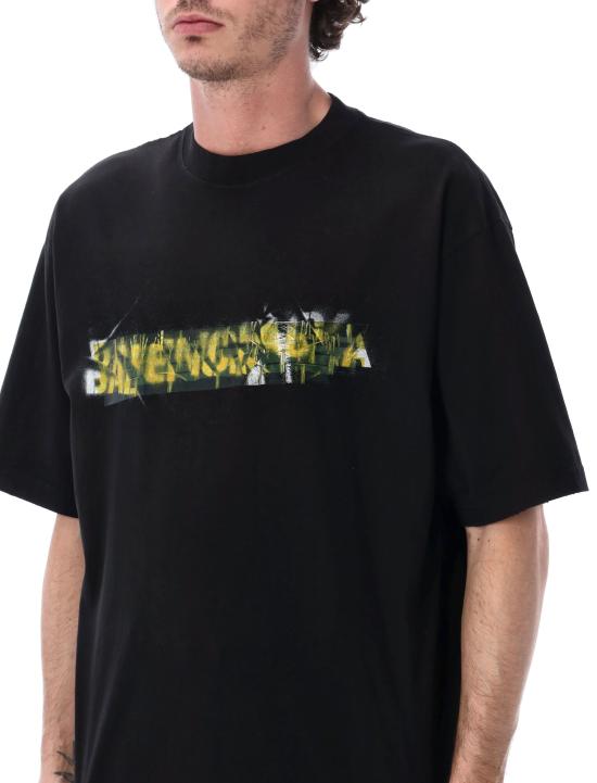 26SS 발렌시아가 반팔 티셔츠 764235TUVI6 1000 Nero - BALENCIAGA