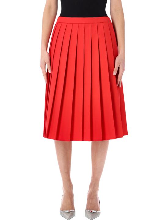 26SS 프라다 미디 스커트 P119I184A F0011 ROSSO