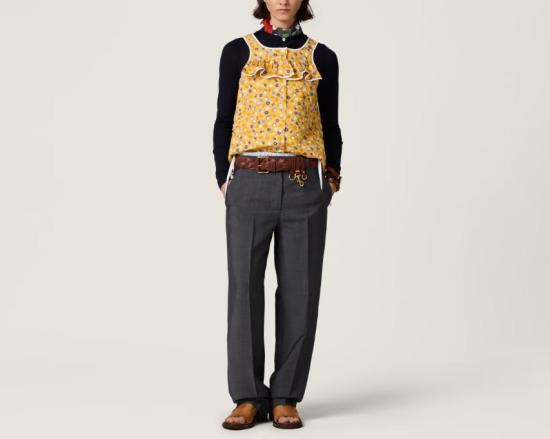 26SS 미우미우 긴팔 티셔츠 MT2235SOOO19KV F0S8E GIALLO VIOLA - MIU MIU