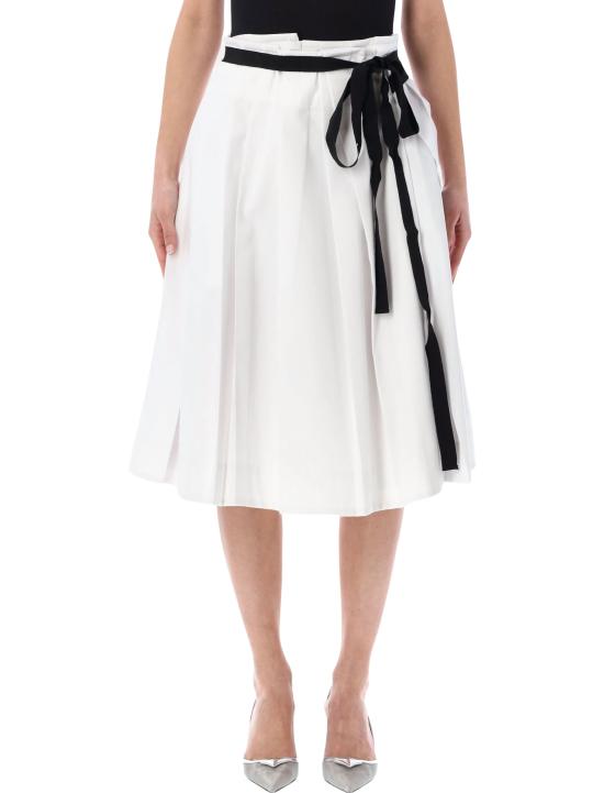 26SS 프라다 미디 스커트 P157IG1000 F0009 Bianco