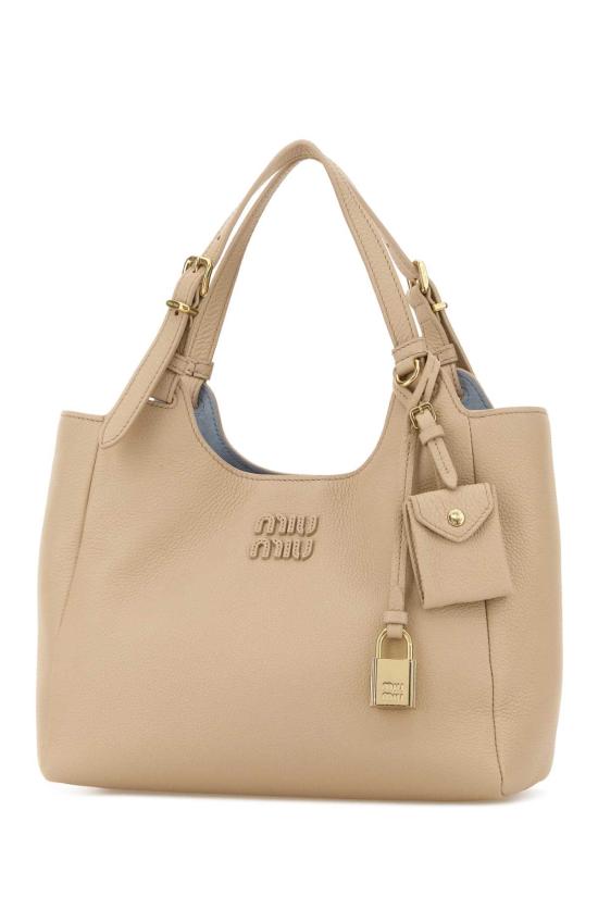 26SS 미우미우 레더 숄더백 5BA3042IFL F05C2 Beige o Tan - MIU MIU
