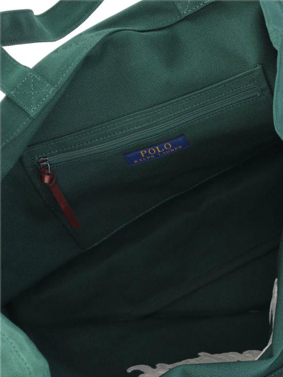 26SS 폴로 랄프로렌 로고 자수 토트백 405 962436 003 Green - POLO RALPH LAUREN