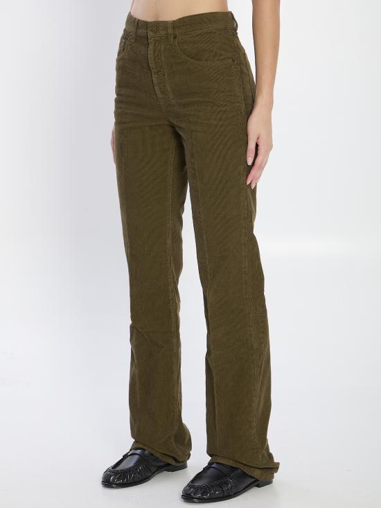 26SS 생로랑 코듀로이 클라이드 팬츠 705103 Y29IA3564 GREEN - SAINT LAURENT