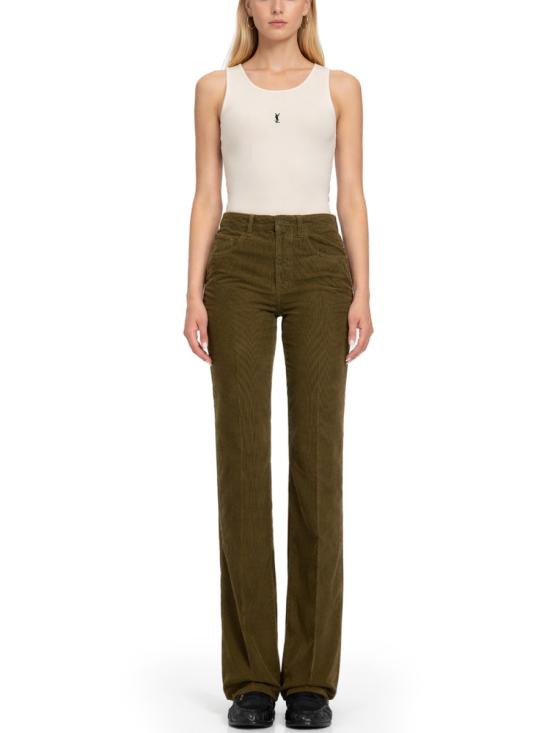26SS 생로랑 코듀로이 클라이드 팬츠 705103 Y29IA3564 GREEN - SAINT LAURENT