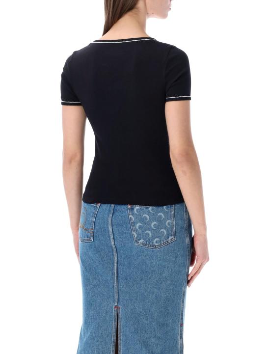 26SS 마린세르 반팔 티셔츠 WTT034ACJER0011 BK99 BLACK DOM - MARINE SERRE