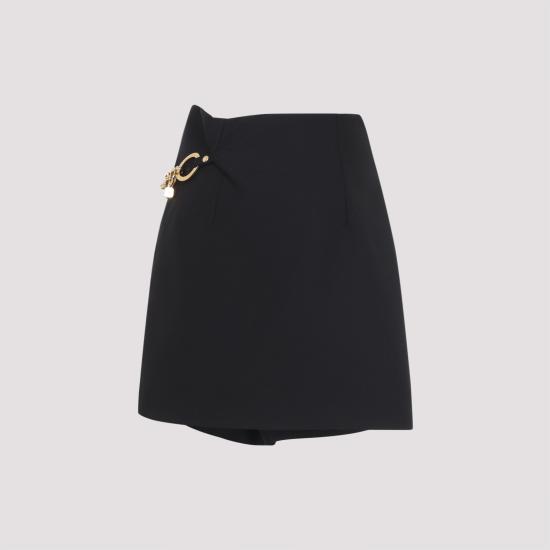 26SS 셀린느 모헤어 울 미니 스커트 RJ07Y523K 38NO BLACK - CELINE