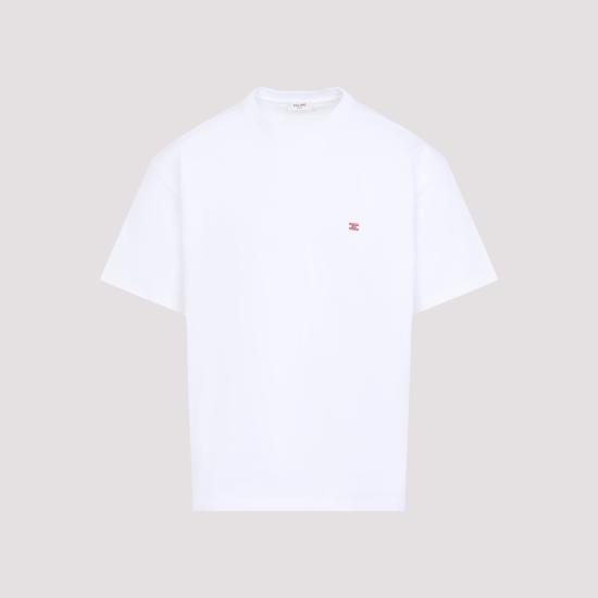 26SS 셀린느 반팔 티셔츠 RX0HW1243 GDJ2 OFF WHITE ROUGE CERISE - CELINE