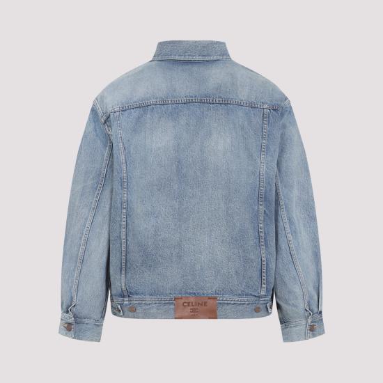 26SS 셀린느 코튼 데님 트러커 자켓 RV14T930F GDO5 CLEAR WATERFALL - CELINE
