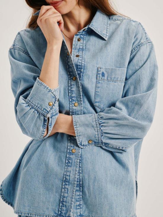  메이블앤모스 데님 셔츠 수지 콘디 카파 데님 셔츠 - MABEL AND MOSS