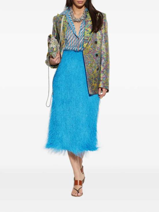 26SS 드리스 반 노튼 미디 스커트 2610108603038 TURQUOISE 503 - DRIES VAN NOTEN