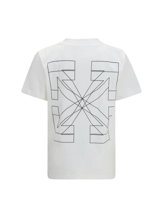 26SS 오프화이트 반팔 티셔츠 44MAA027S26J003100 1000 WHITE - OFF WHITE