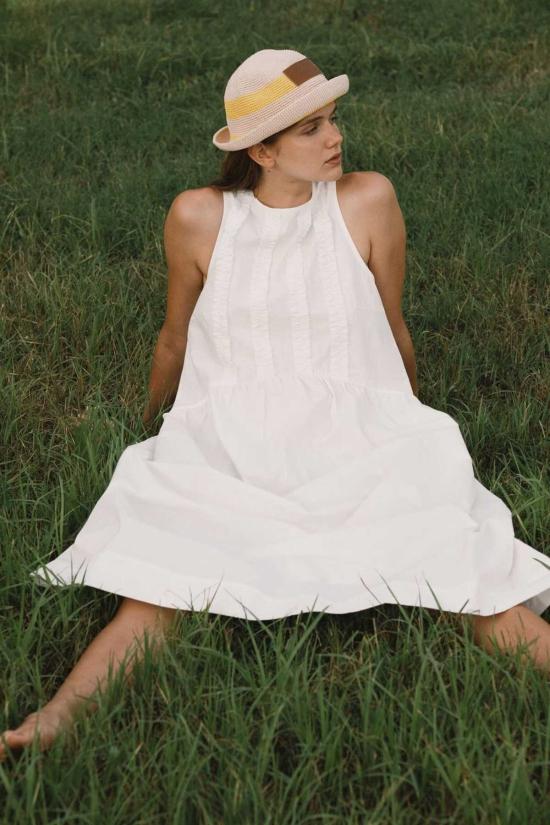  타이니 빅 시스터 롱 원피스 로우 백 프릴 드레스 - TINY BIG SISTER