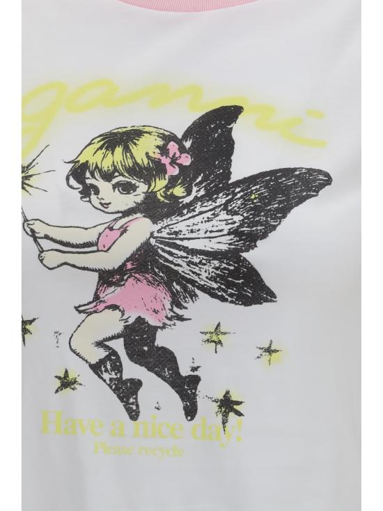 26SS 가니 반팔 티셔츠 A1050144 151 WHITE - GANNI