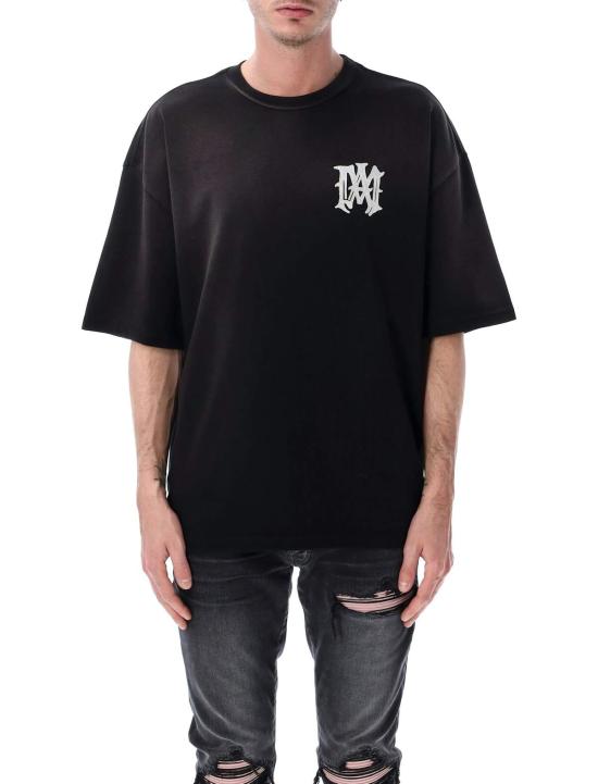  아미리 반팔 티셔츠 할리우드 오버사이즈 코튼 티셔츠 블랙