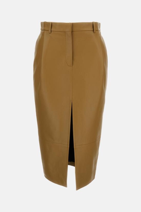  케이트 롱 스커트 Khaite Anden 가죽 스커트 베이지