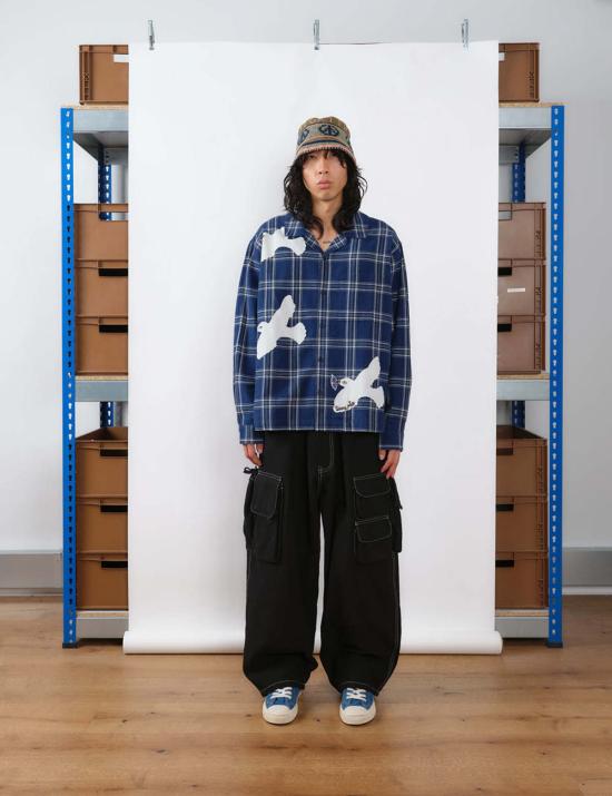  스토리엠에프지 버킷햇 스토리 매뉴팩처링 인디고 피스 브루 - STORY MFG