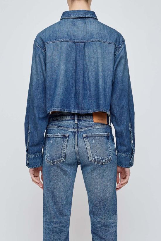 마우지 데님 셔츠 무시 폴리 데님 셔츠 - MOUSSY