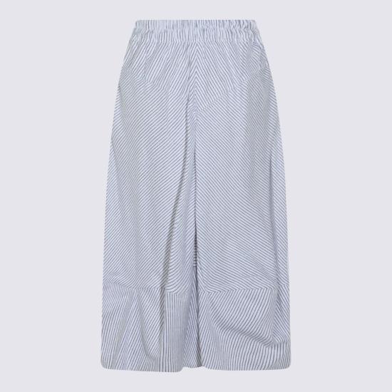  비비안웨스트우드 롱 스커트 비비안 웨스트우드 드로스트링 허리  (블루/브라운) - VIVIENNE WESTWOOD