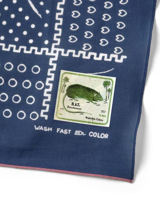  캐피탈 머플러/스카프 패스트컬러 셀비지 반다나 (미러드 후지 프로필 레인보이) - KAPITAL