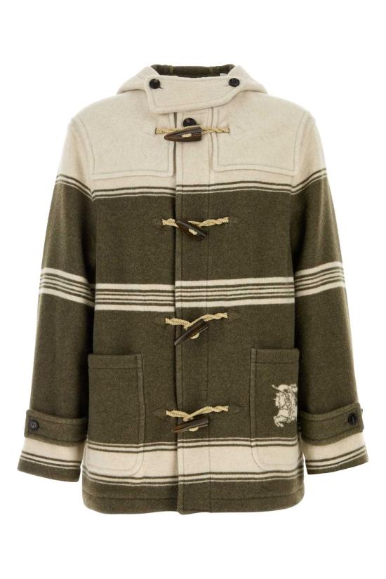 26SS 버버리 쇼츠 울 블렌드 해러게이트 더플 코트 8118037 C4895 Stripped