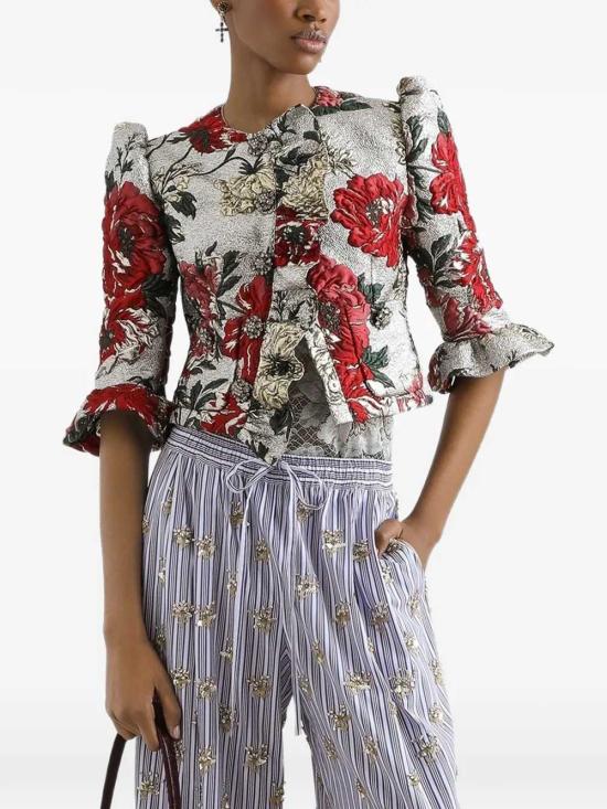 26SS 돌체앤가바나 싱글 브레스티드 플로랄 자켓 F27IZZHJMRI S8350 JACQUARD - DOLCE & GABBANA