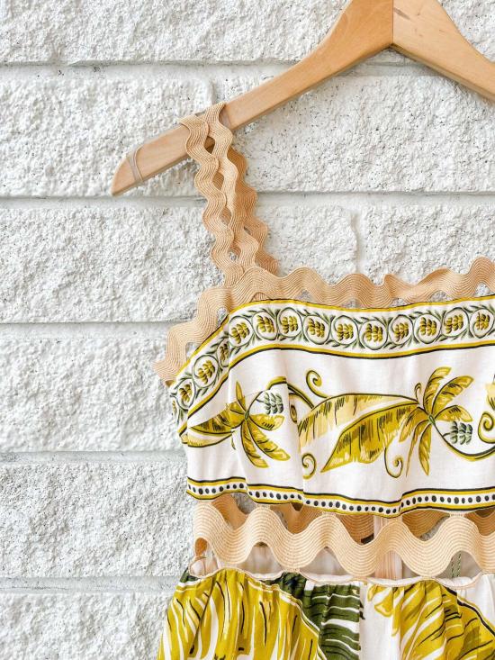  팜 리오 롱 원피스 트란코소 샌드 민소매 맥시 드레스 - FARM RIO