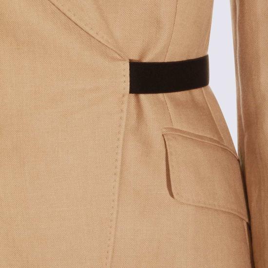  막스마라 자켓 막스 마라 믹스피온다 린넨 블레이저 샌드 - MAX MARA