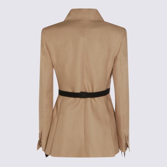  막스마라 자켓 막스 마라 믹스피온다 린넨 블레이저 샌드 - MAX MARA