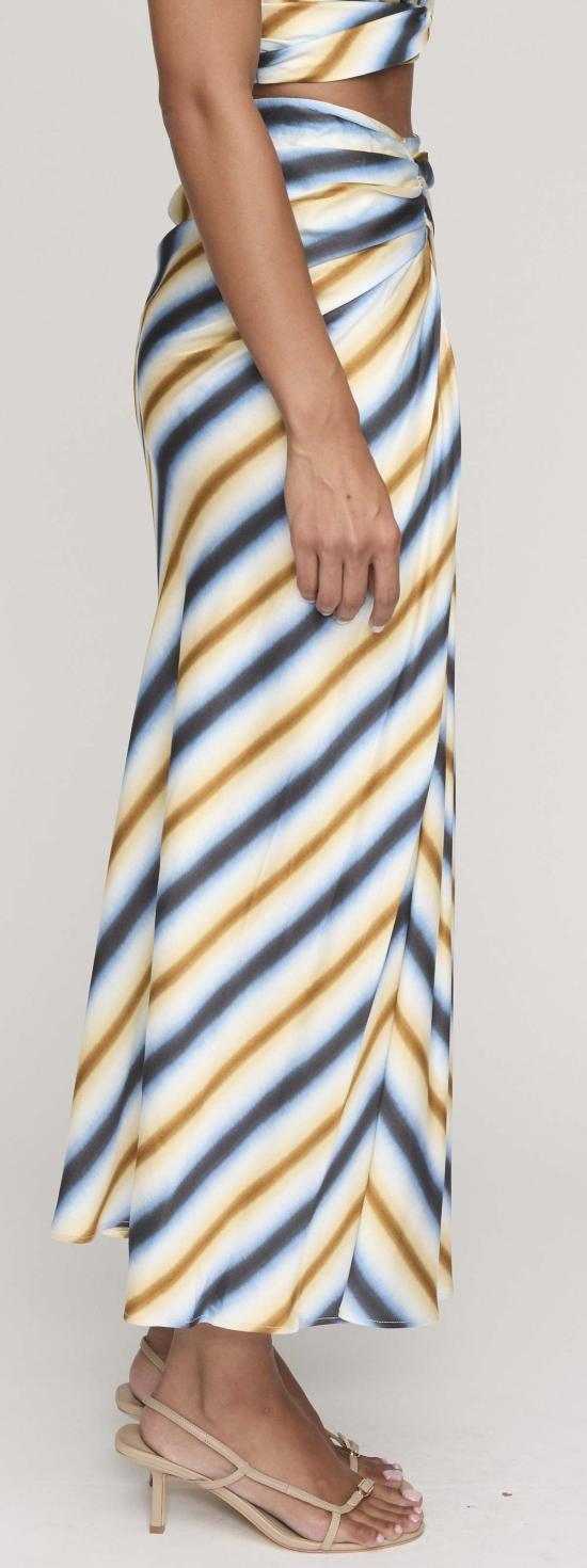  에이엘씨 롱 스커트 A.L.C. 데님  타호 블루/초콜릿 - A.L.C.