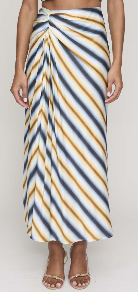  에이엘씨 롱 스커트 A.L.C. 데님  타호 블루/초콜릿