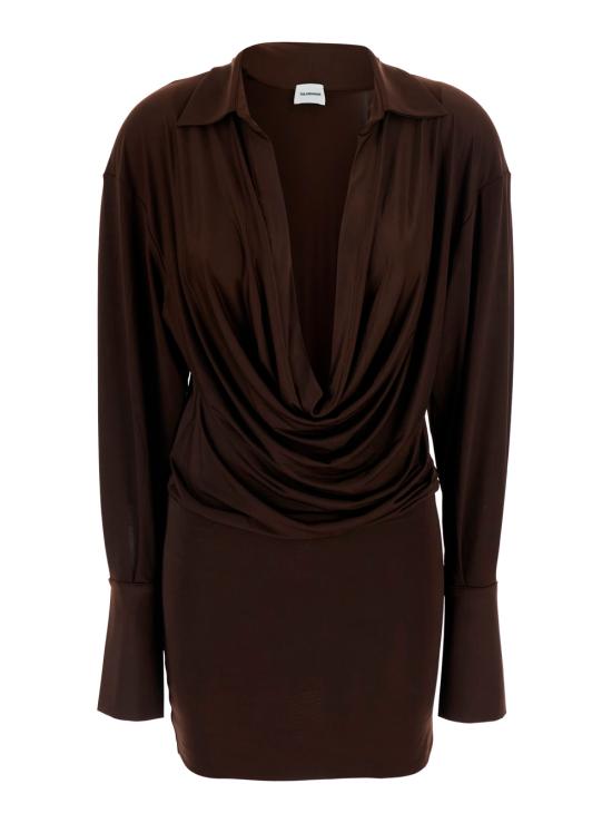 26SS 안다마네 미디 원피스 TM190107BTJP142DARKBROWN Brown