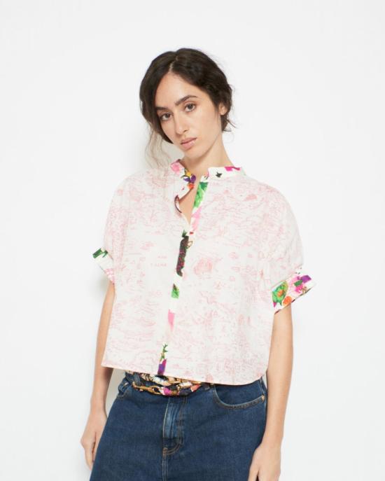  라 프레스틱 위스통 블라우스 La Prestic Ouiston Sultana 셔츠 Carte Rose Ecru